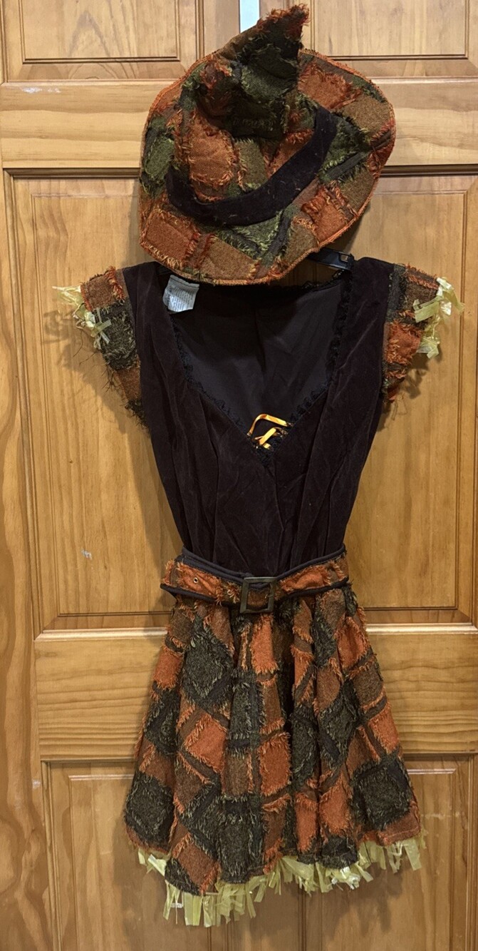 Women's Sexy SCARECROW Adult Costume S/M - Fantasy Sassy Halloween Parties 3 Pc